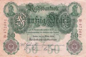 50 Mark 1906 Ro25a Y/B